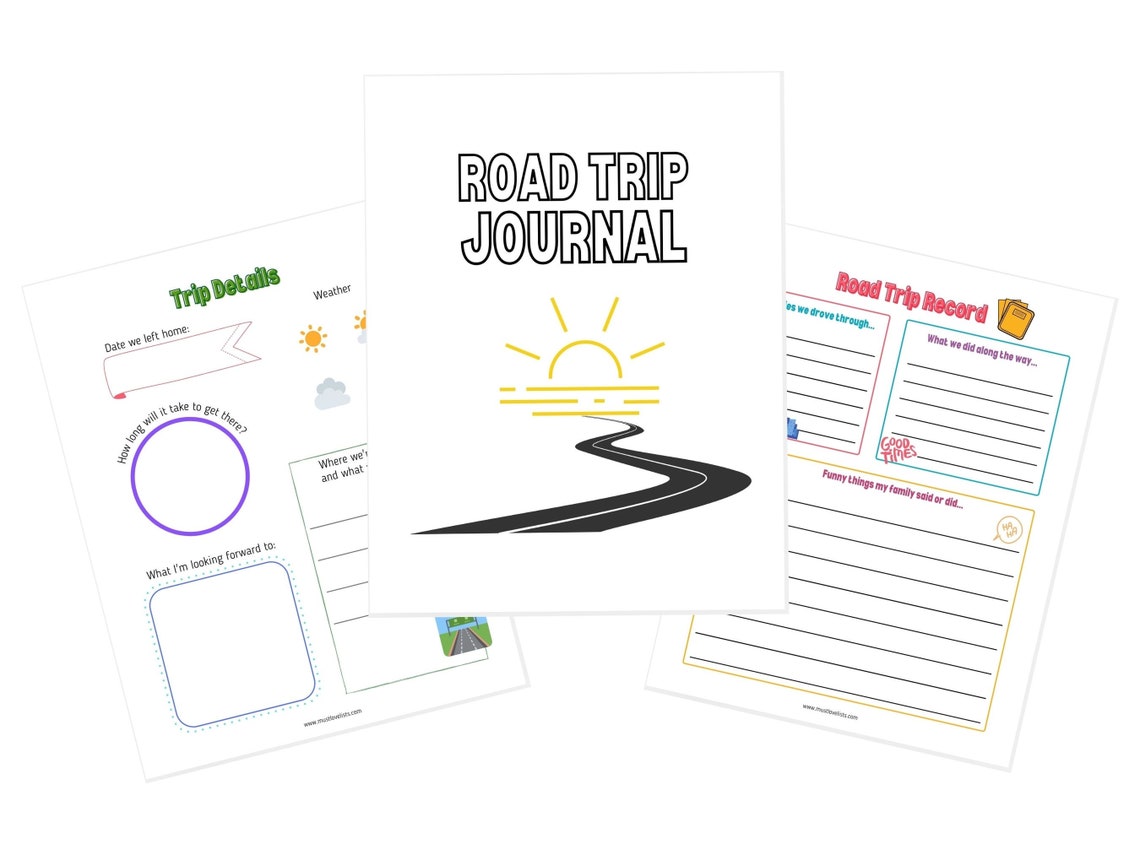 Printable Road Trip Journal, Road Trip Activity Book, Kids Travel Journal - Etsy
