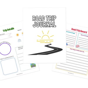 Printable Road Trip Journal, Road Trip Activity Book, Kids Travel ...