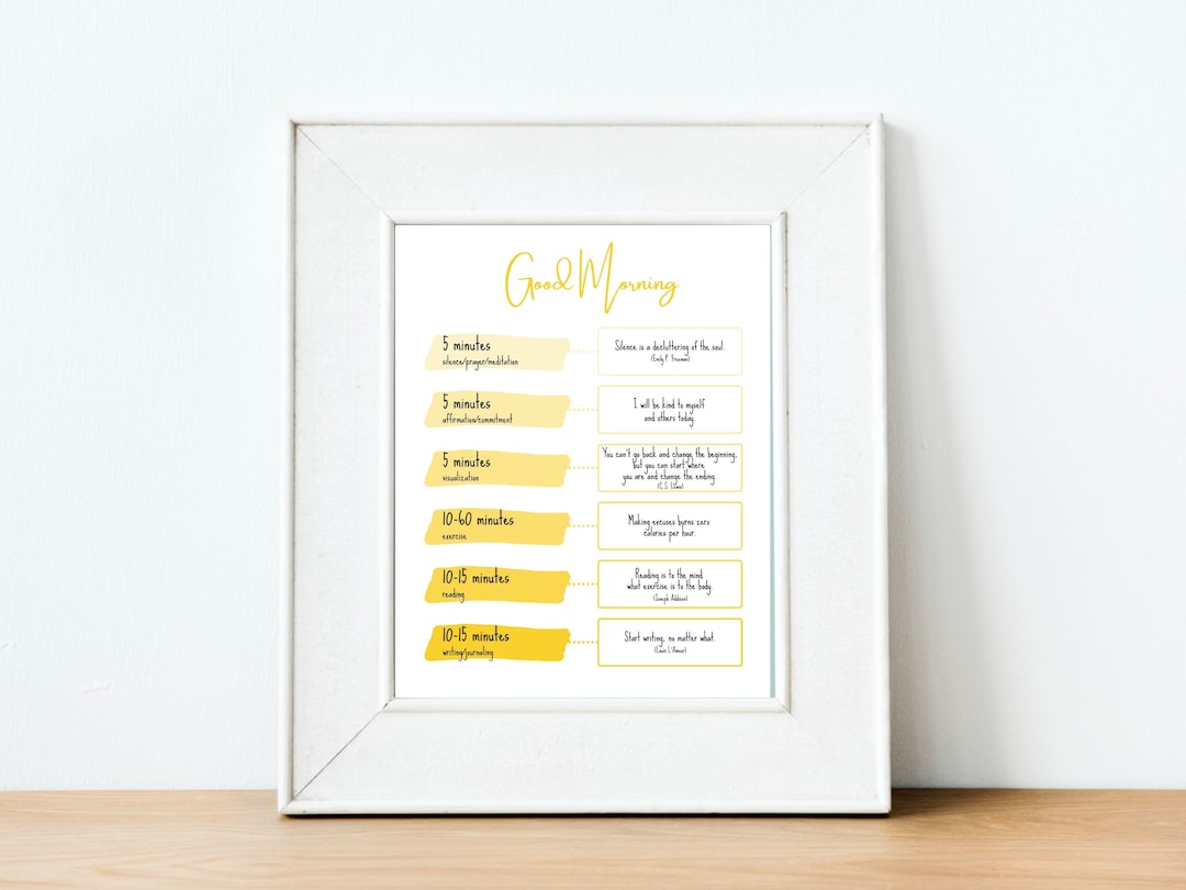 SAVERS Miracle Morning Inspiration (yellow Ombre), Good Morning ...