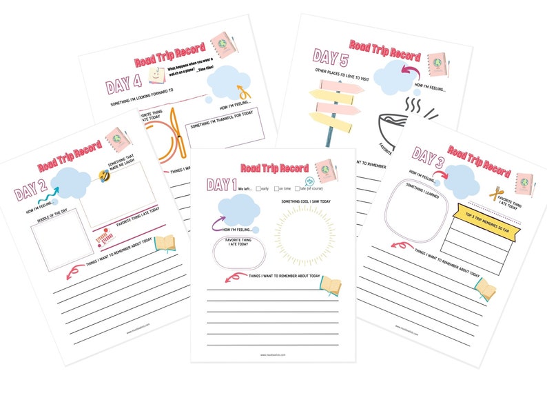 Printable Road Trip Journal, Road Trip Activity Book, Kids Travel Journal - Etsy