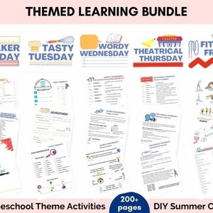 Homeschool Mini-Unit Studies, Homeschool Theme Days, Maker Monday, Tasty Tuesday, Wordy Wednesday, Theatrical Thursday, Fitness Friday