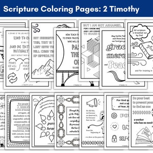 Scripture Coloring Pages, 2 Timothy, Sunday School and Sermon Activities, 2 Timothy Memorization, Sermon Notes