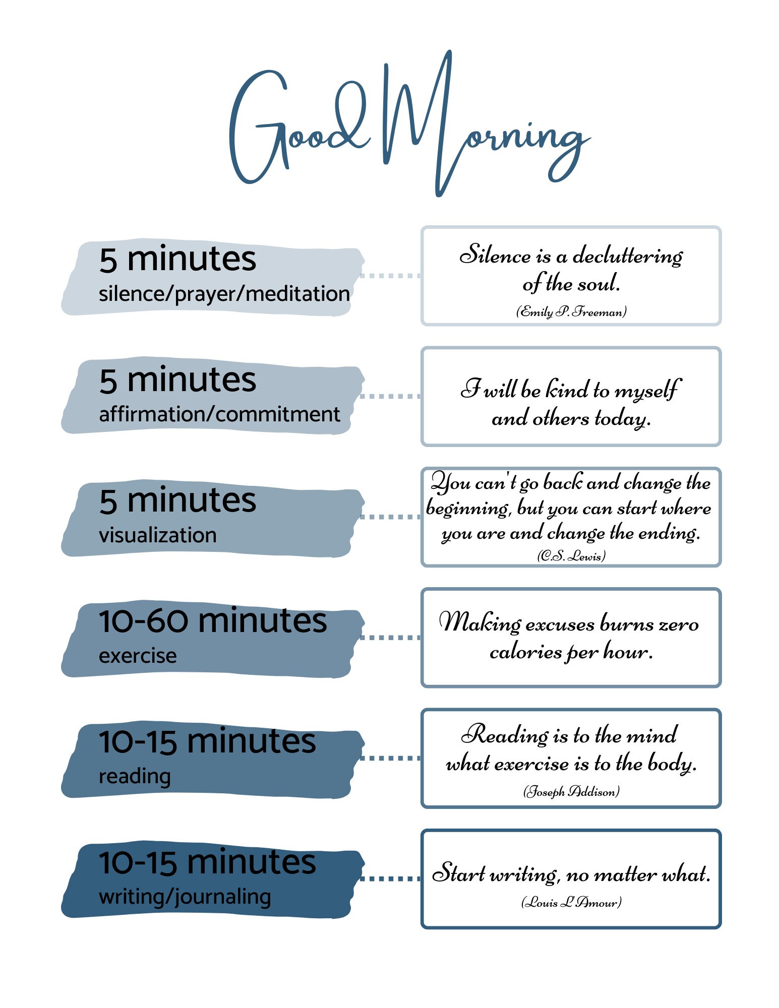 SAVERS Miracle Morning Inspiration (blue Ombre), Good Morning ...