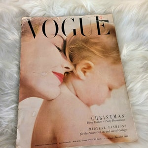 Vintage Vogue Magazine Stunning Fashion December 1950 Edition