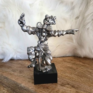 Vintage Pewter Clown On A Tricycle Figurine Signed and Numbered