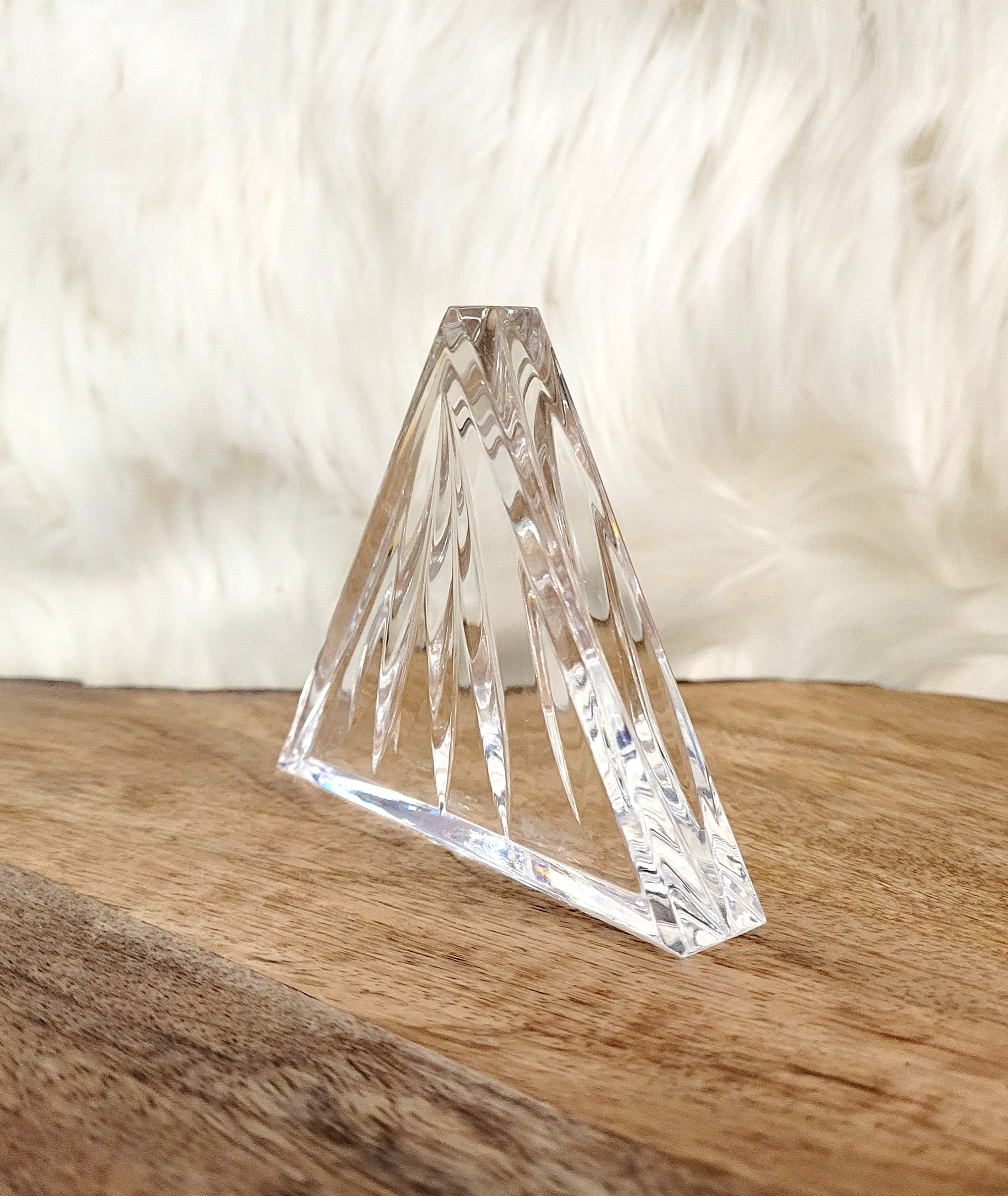 Triangle Paperweight Vintage WATERFORD Crystal Triangle Pyramid Paperweight - Etsy