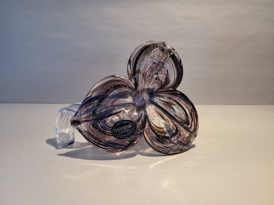 Vintage MURANO Glass Lily Flower with Stem Vetro Eseguito Etsy