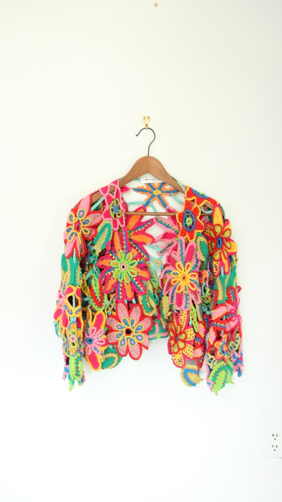 Flower Power Crochet Sweater
