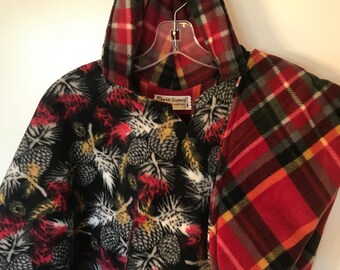 Reindeer and Plaid wheelchair friendly Infant Bee Seated Car Seat Poncho