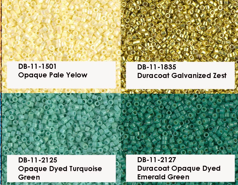 11-2032, Miyuki 22g Fancy Frosted Yellow Green 11-2032, Miyuki 22g Fancy Frosted Yellow Green