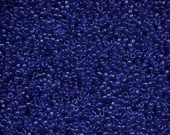 TR-15-8 TOHO Round Seed Beads Size 15/0 Transparent Cobalt