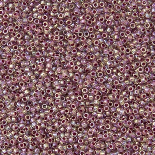 Vibrant Seed Bead Set, Inside Colour Seed Beads, Size 8 Glass