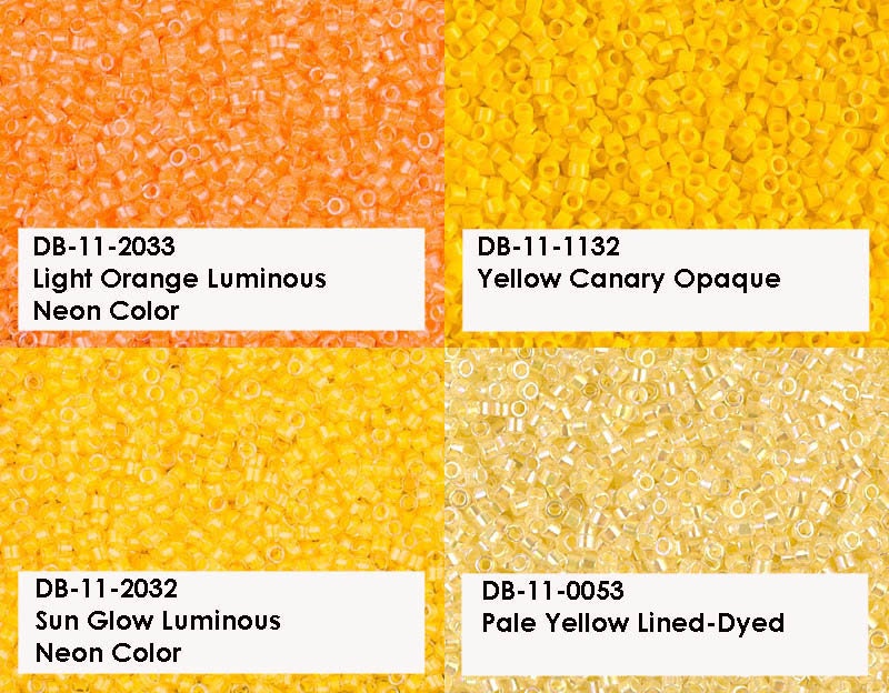 11-2032, Miyuki 22g Fancy Frosted Yellow Green 11-2032, Miyuki 22g Fancy Frosted Yellow Green