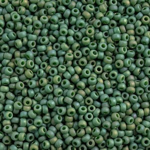 11-4699, Miyuki 22g Frost Opaque Glaze Rainbow Green 11-4699, Miyuki 22g Frost Opaque Glaze Rainbow Green