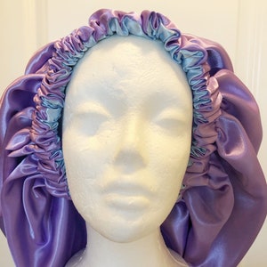 Handmade reversible satin bonnets. Sizes from Newborn to Adults