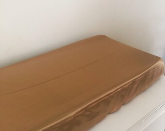 Changing pad satin fitted sheet