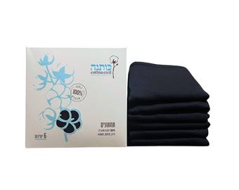 6 Pack Black Underwear from 100% Organic Cotton GOTS Certified, Soft, Hypoallergenic, Thin