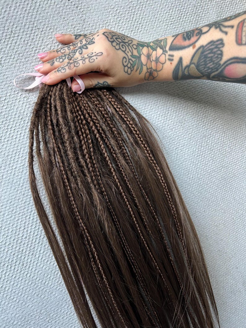 Brown Synthetic Soft Dreadlocks, Crochet Thin Locs Set, Double Ended ...