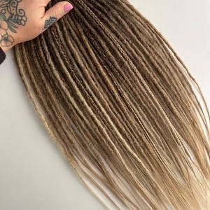 DE Dreadlocks, Bruine en Blonde Ombre dreads, Nep Dreadlocks, haarverlenging, haak dreads, vlechten, synthetische dreads, Gevlochten dreadlocks