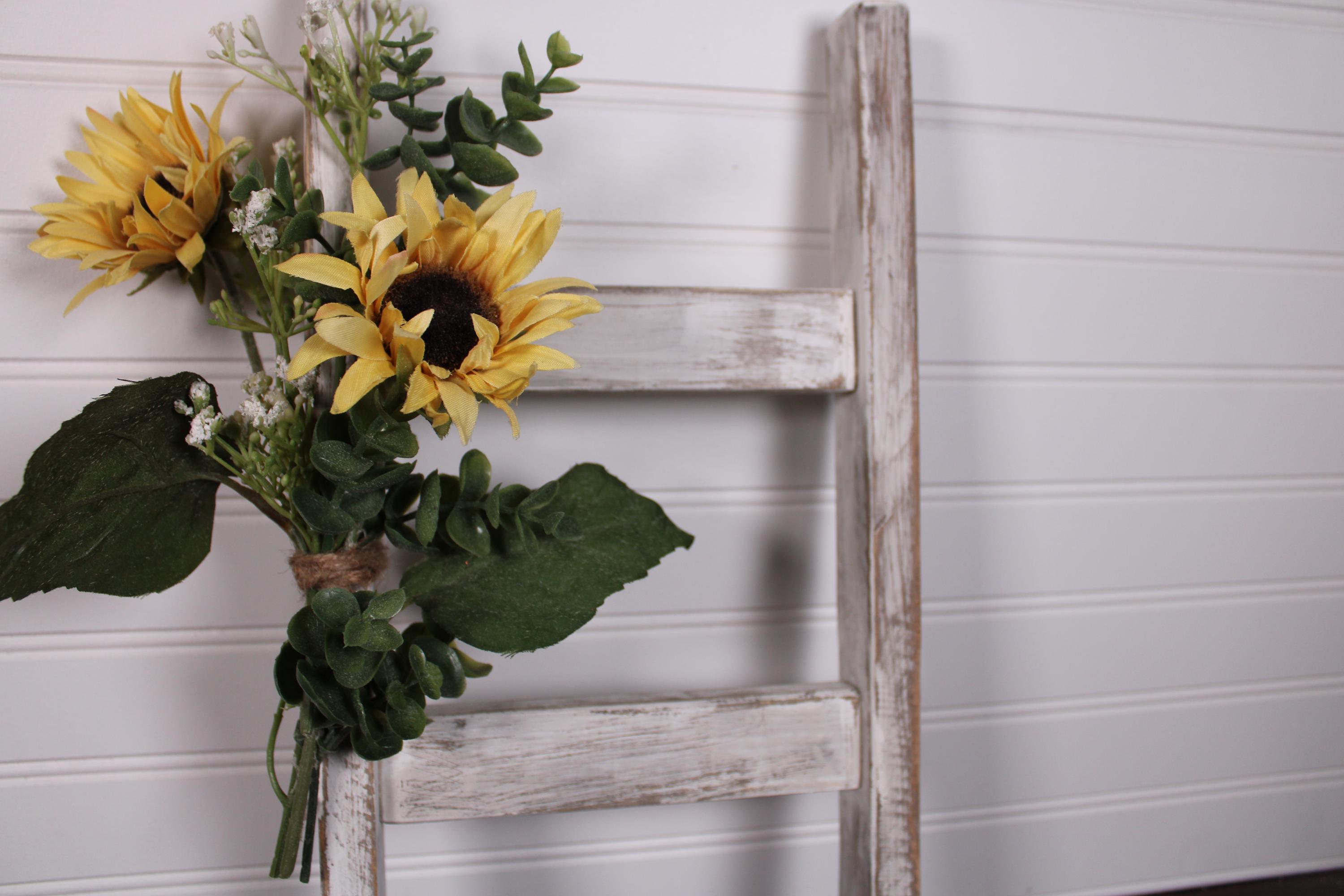 Mini Ladder Decore Sunflower Mini Ladder, Ladder Home Decor, Spring Home Decor, Mini ...