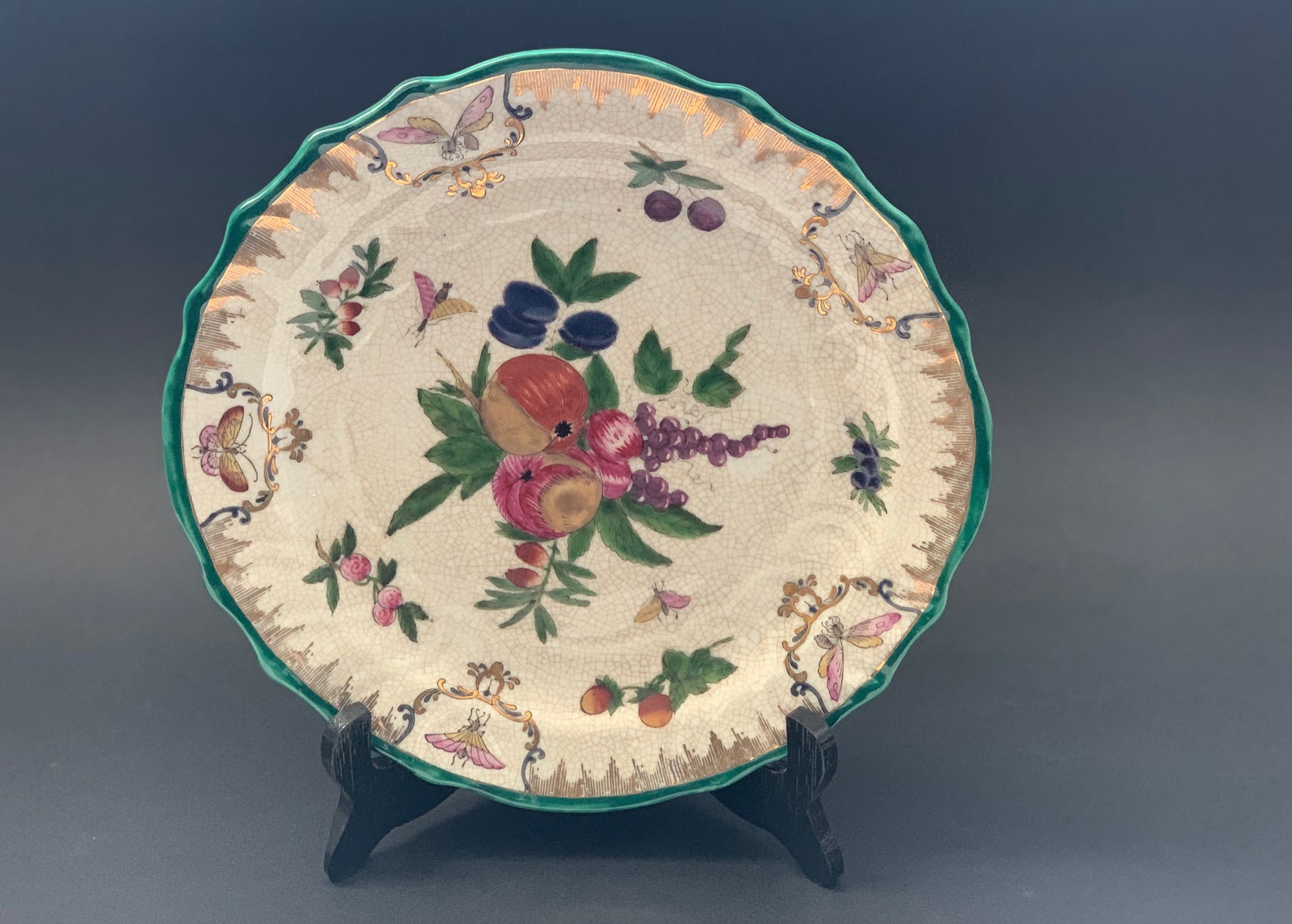 Vintage Decorative Gold Trim Wall Plate WL 1895 Etsy