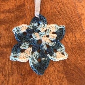 Handmade crochet Star of David ornament, crochet ornament, star ornament, Hanukkah ornament, Christmas ornament