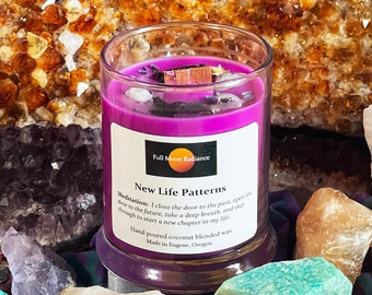 New Life Patterns Candle Ritual Candle for Spiritual Intention and Healing Gift