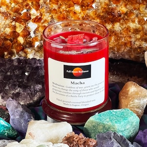 Macha Irish War Goddess a Morrigan Battling Injustice Ritual Candle