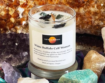 White Buffalo Calf Woman Ritual Candle Native American Mythology