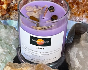 Bast Egyptian Goddess of the Rising Sun and the All-Seeing Eye Ritual Candle