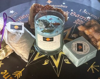 Holistic Healing Ritual Set with Candle, Bath Soak, and Soap