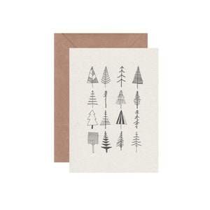 Christmas trees card | Handmade Christmas greeting cards