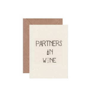 Partners in wijnkaart | Handgemaakte wenskaart