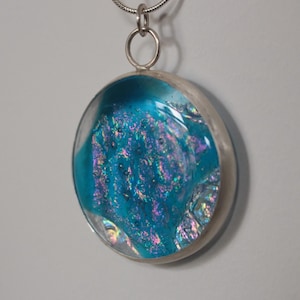 Fused Glass and Fine Silver Pendant