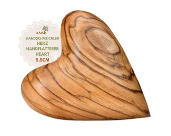 Cœur en bois d'olivier, pierre à soucis, porte-bonheur, souvenir, cadeau romantique personnalisé, anti-stress de Bethléem