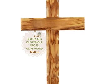 Olive wood cross crucifix wall cross simple from Bethlehem baptismal gift guardian angel Christian gift