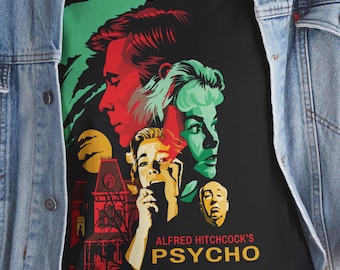 Camiseta de la película Psycho Hitchcock / Camiseta retro de película de terror