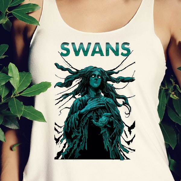 SWANS T-Shirt, Racerback Tank Top, Band Shirt, Industrial, Swans NYC, Michael Gira Graphic Tee, Unique Design Rock Music Tee S-2XL Oversized