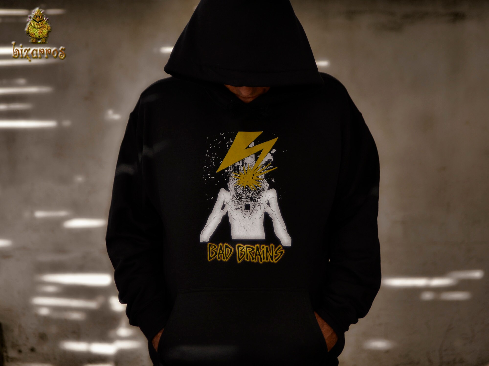 トップス supreme bad brains hooded sweatshirt XL 2008 Supreme X Bad Brains Pullover Sweatshirt Black Medium