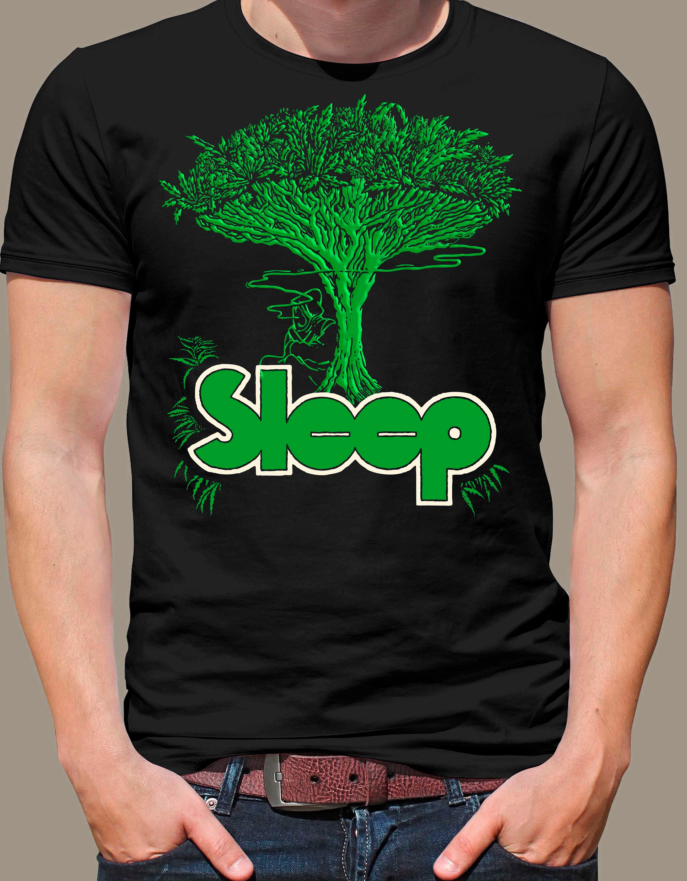 T-shirt Unisexe SLEEP Band Dopesmoker - Coton, Tailles S à 5XL - Neuf Avec étiquettes, Style Rétro