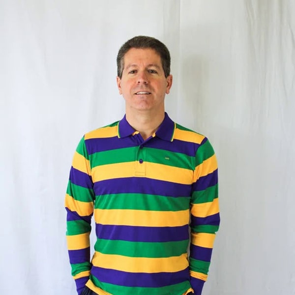 mardi gras striped shirt