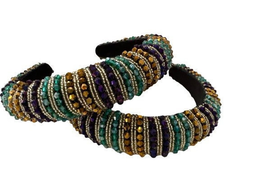 mardi gras statement earrings