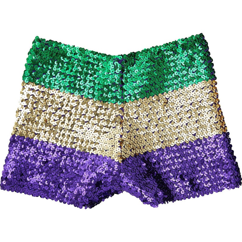 mardi gras shorts plus size