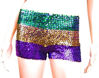mardi gras booty shorts