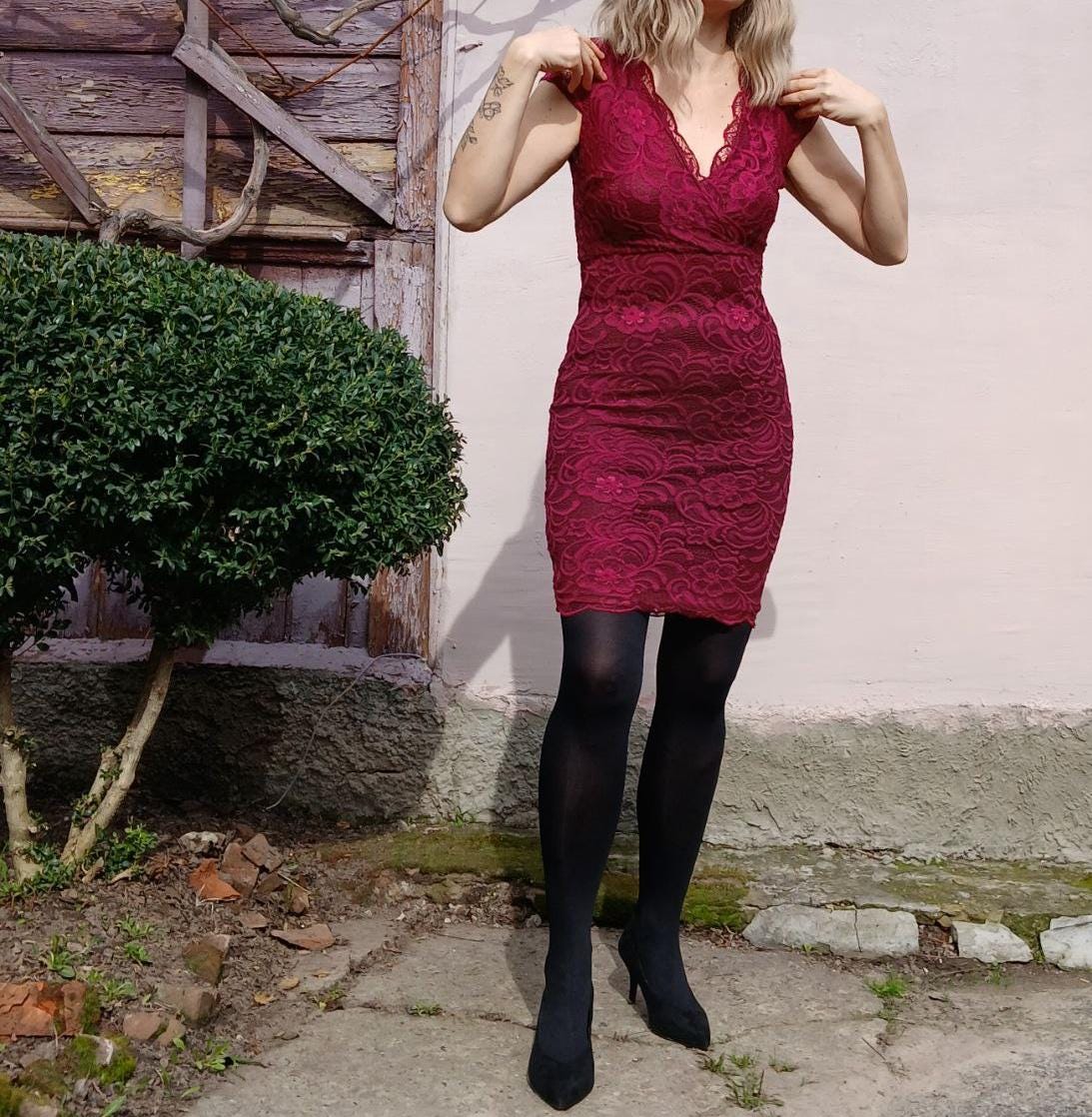 Berry Formal Dress - Etsy