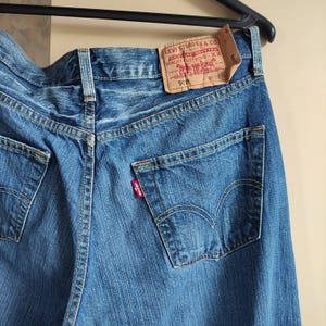 Vintage Levi&#39;s 501 Wide leg womens jeans, Blue denim pants, Womens  Levi Strauss jeans W33 L34