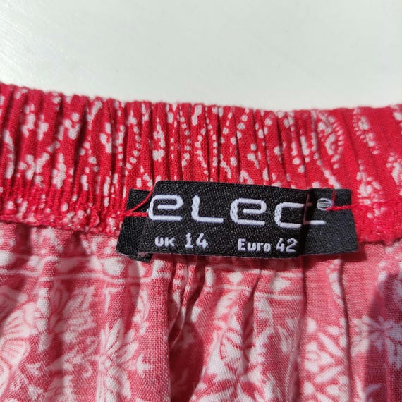 Red bandanas patchwork print open shouldless top … - image 3