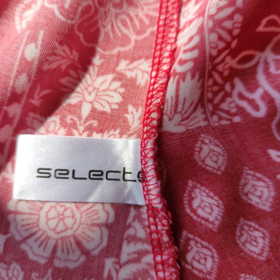 Red bandanas patchwork print open shouldless top … - image 7