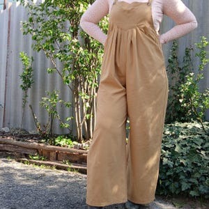 Summer 100% cotton ochre overalls for women size L