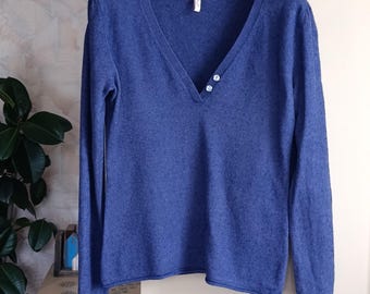 Womens cotton wool purple pullover small size
